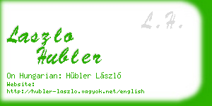 laszlo hubler business card