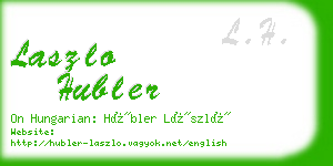 laszlo hubler business card